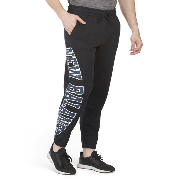 New Balance Men's Sweatpants Warped Classic Terry‎ Joggers Size Small Black NEW - Picture 1 of 14